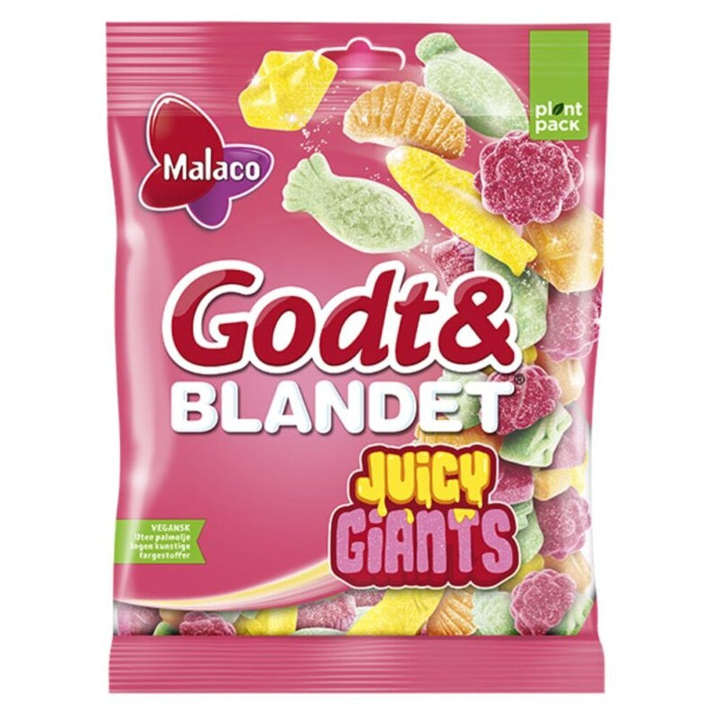 Malaco Godt & Blandet Juicy Giants 170g