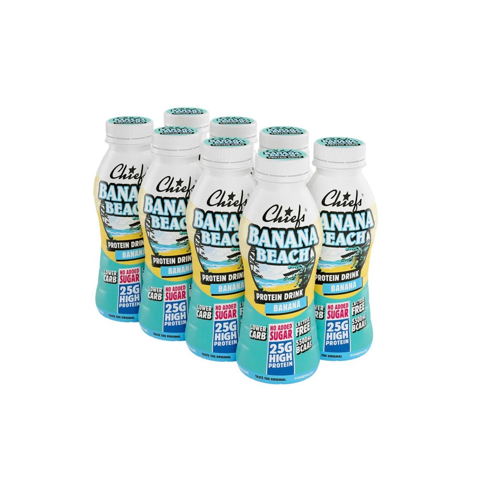 Datodeal- Chiefs Protein Milk Drink Banana Beach 8x330ml | Storpakk