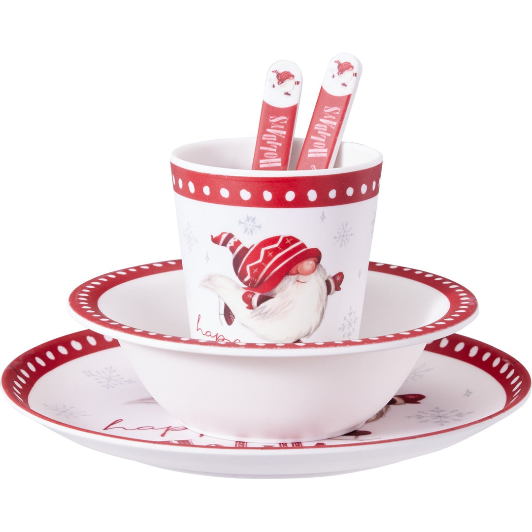 Spisesett Julemotiv Melamin 5 deler | Excellent Houseware