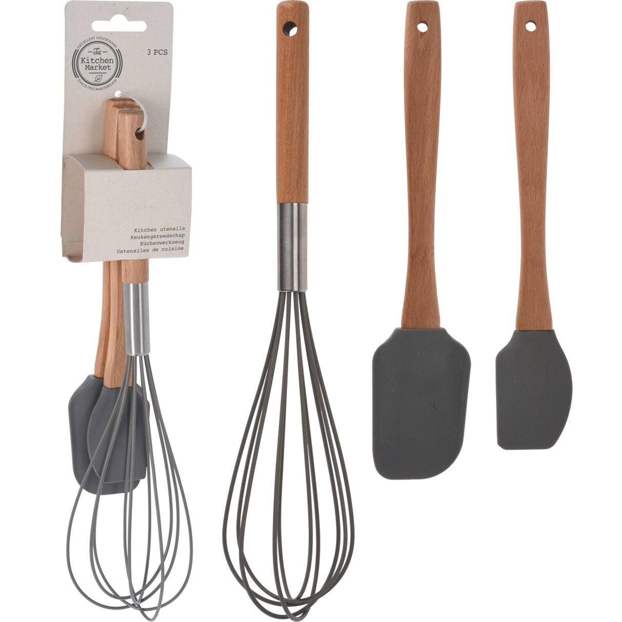 Kjøkkenredskapsett 3 deler i silikon | Excellent Houseware
