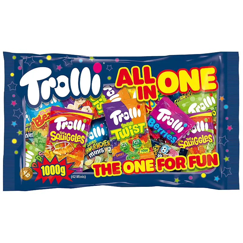 Trolli All in One 1kg | 42 Småposer Godteri