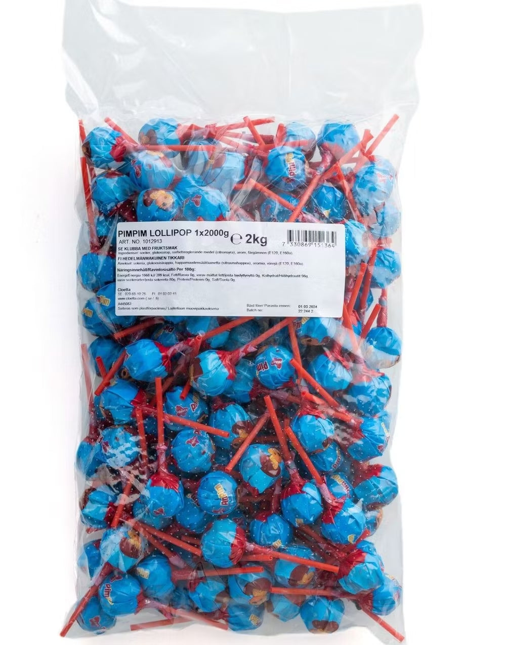 Malaco Pim Pim kjærligheter Storpakk 2kg