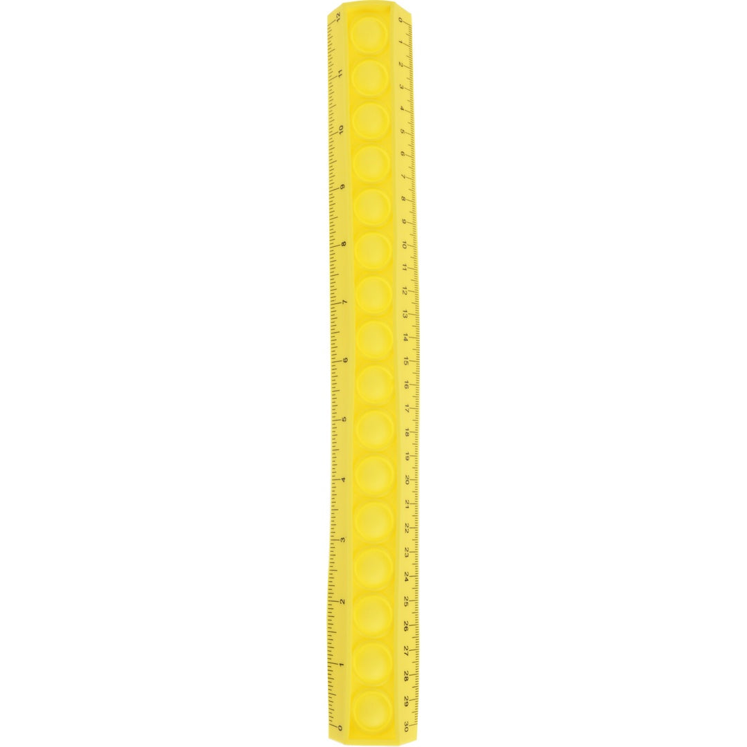 Pop it Linjal i Silikon | 30 cm | 4 farger