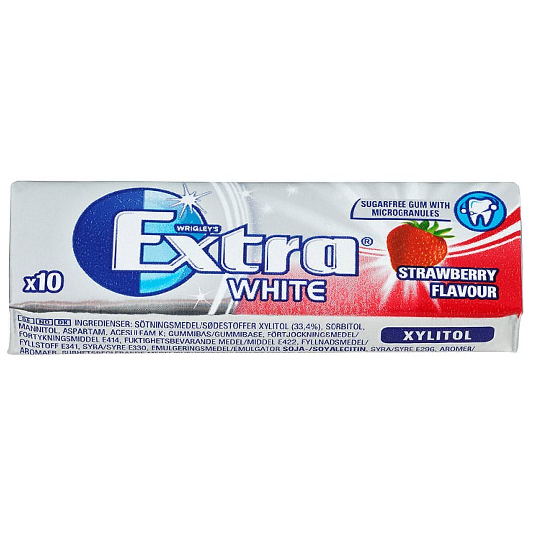 Extra White Jordbær 30x14g | Storpakk