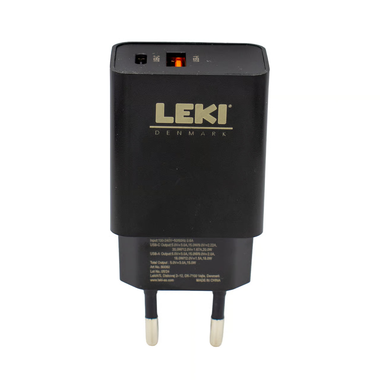 Leki by cph PRO Hurtiglader 20W | USB-A og USB-C