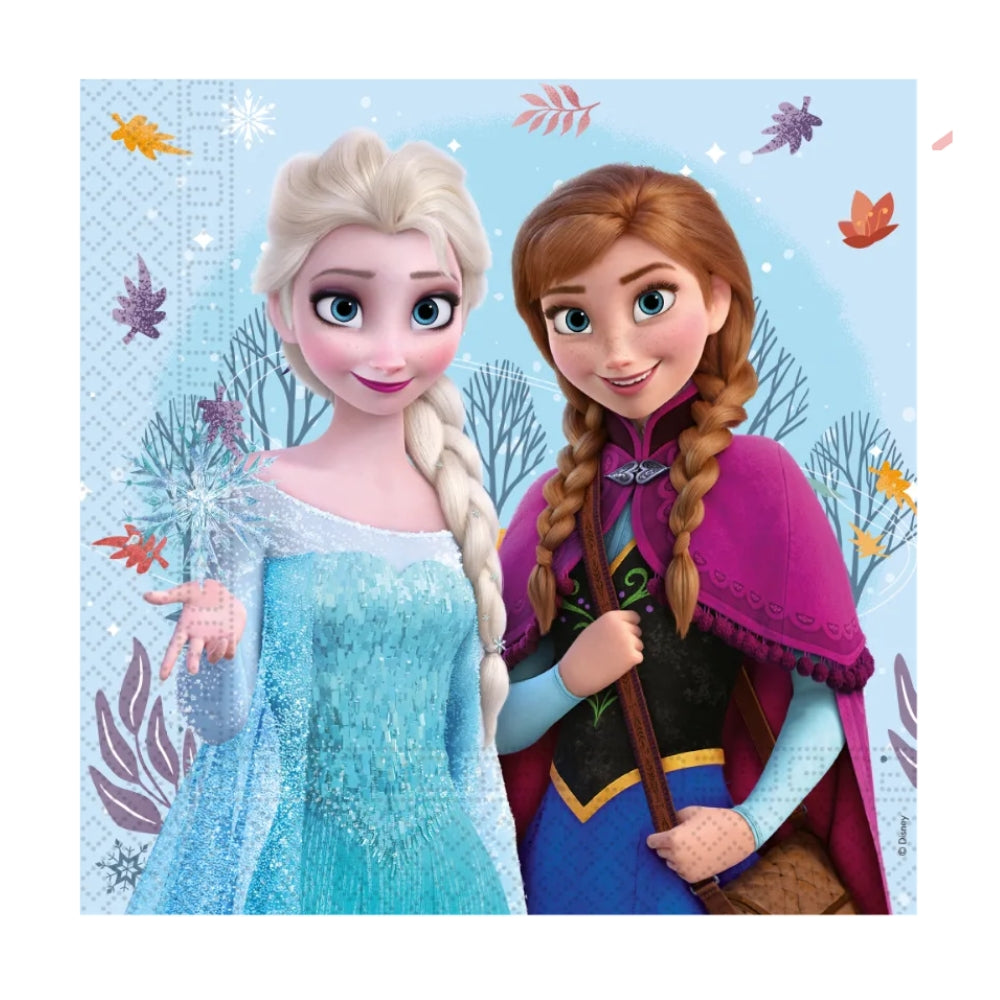 Disney Frost 2 Elsa & Anna Servietter 20 stk 33×33 cm