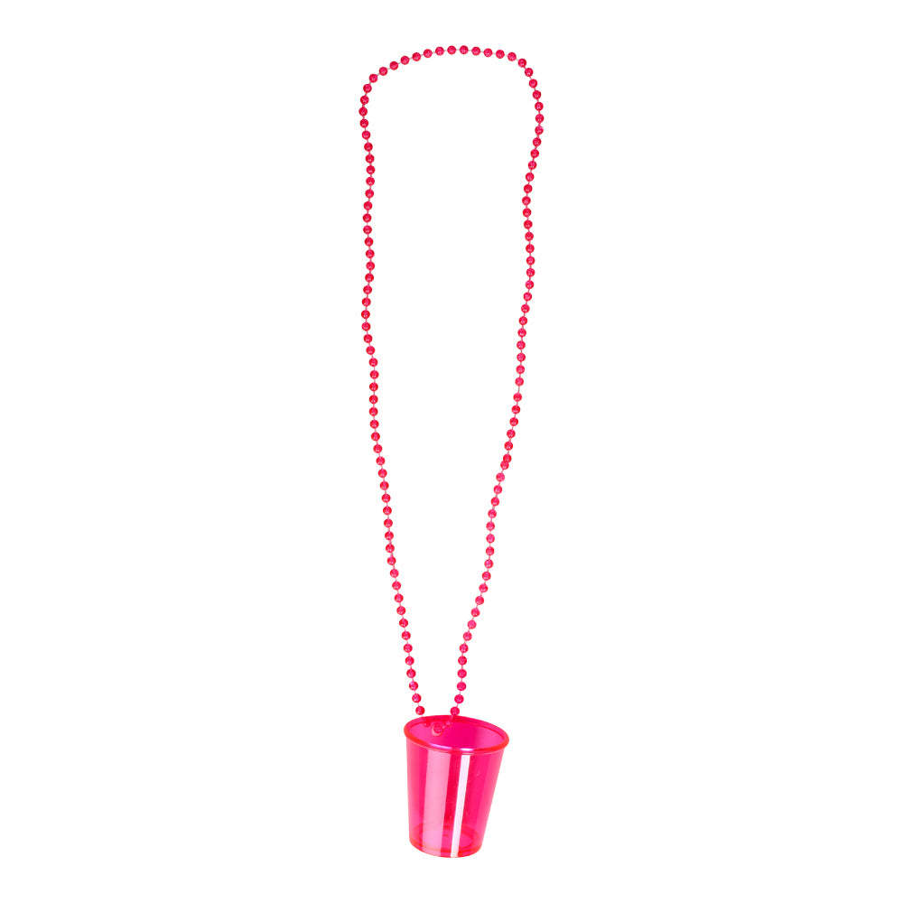 Halskjede shotglass Neon Rosa