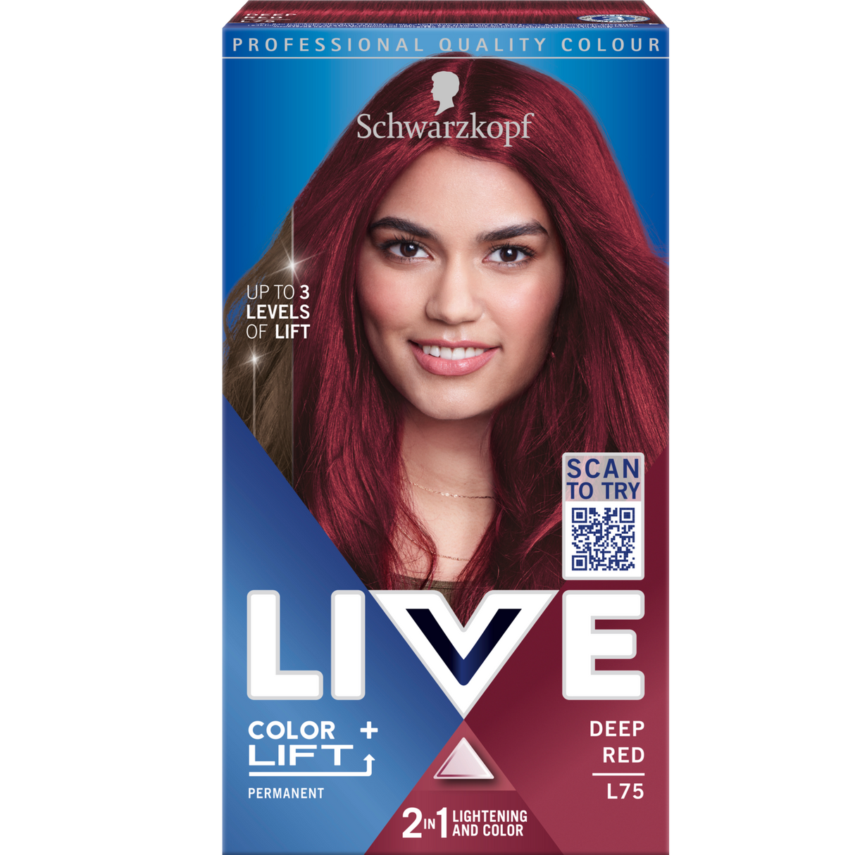 Schwarzkopf LIVE L75 Deep Red | Permanent Hårfarge
