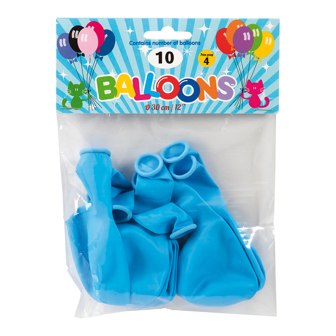 Ballonger Lyseblå 10pk 30cm