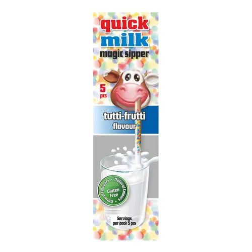 Quick Milk Sipper Tutti Frutti 5pk | Smakssugerør