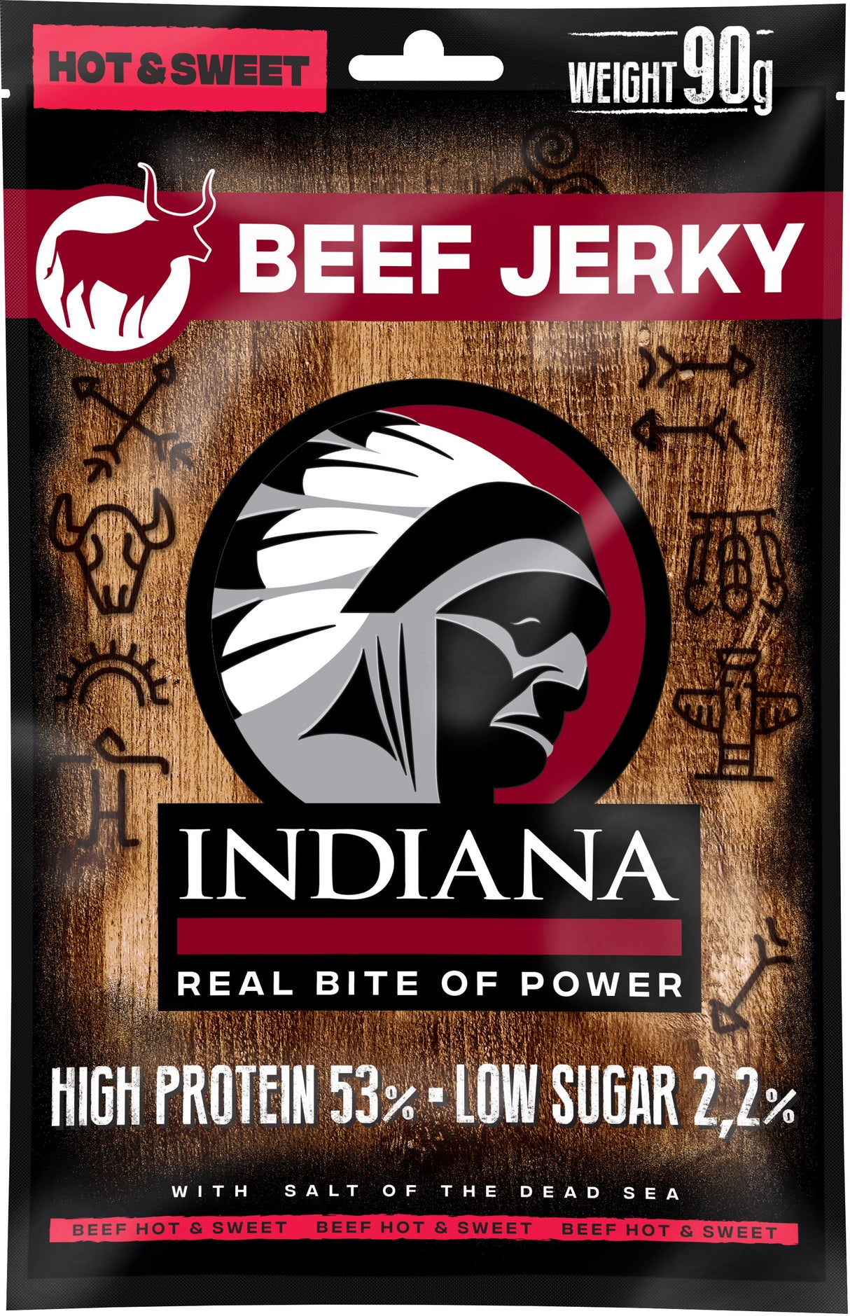 Indiana Beef Jerky Hot & Sweet 90g