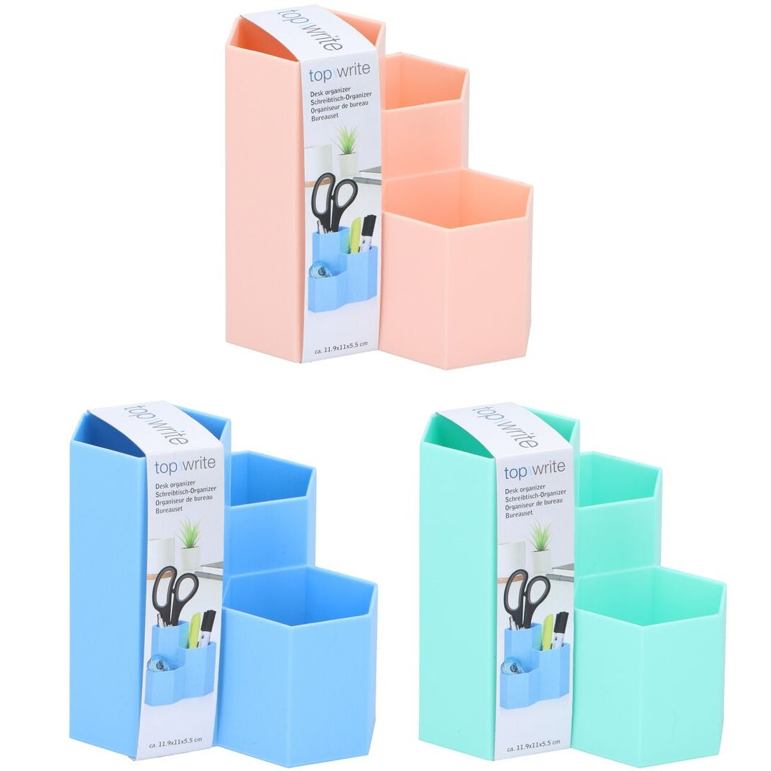 Topwrite Desk Organizer | 3 Rom | Fargerik og Praktisk