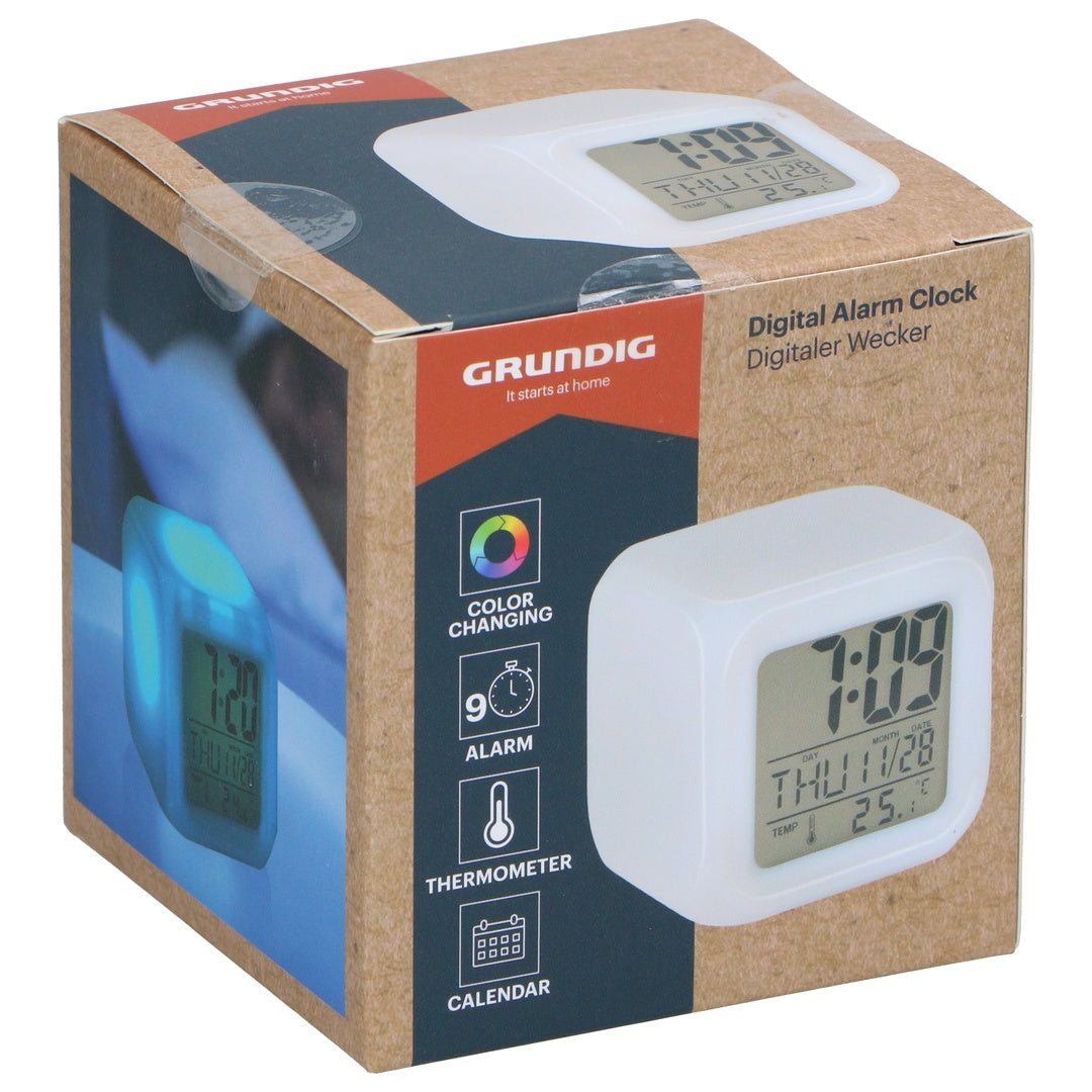Digital vekkerklokke | LED-lys og alarm | Grundig