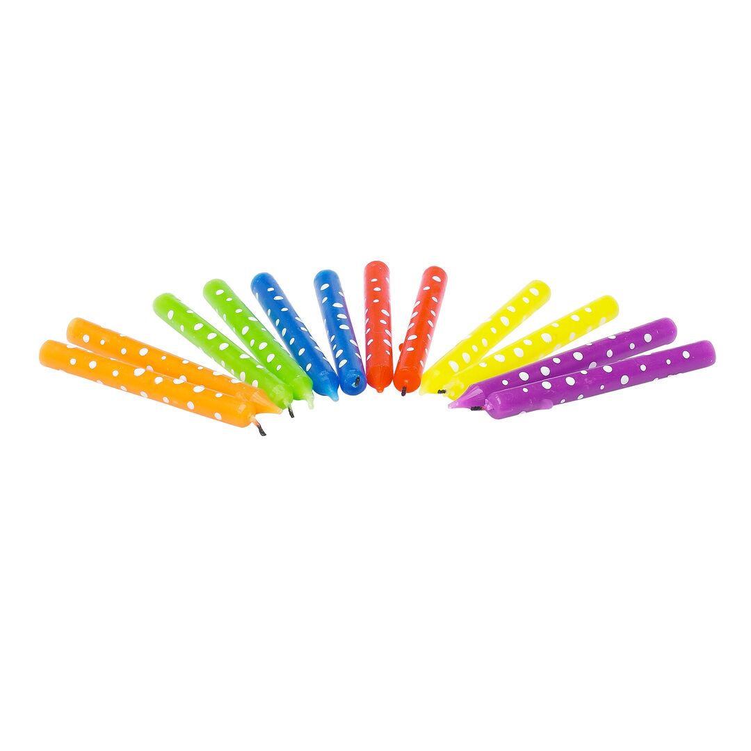 Party Casa | Kakelys med Prikker 8cm | 12 stk