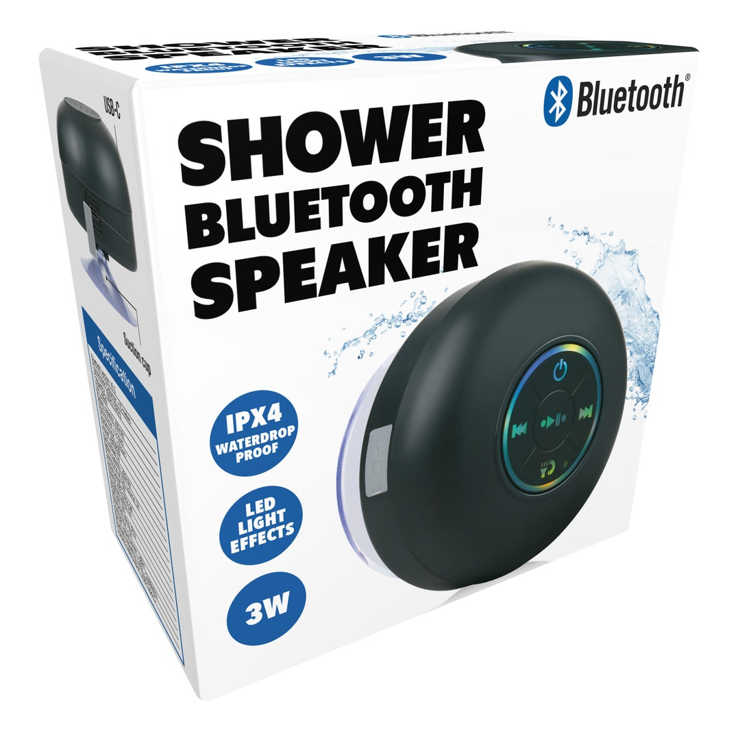 Vanntett Bluetooth Høyttaler m/sugekopp