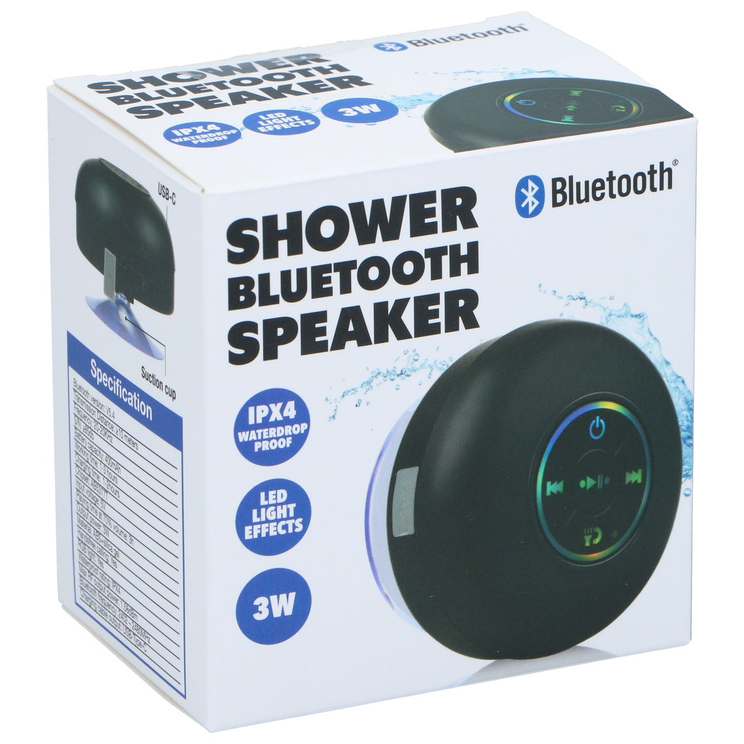 Vanntett Bluetooth Høyttaler m/sugekopp