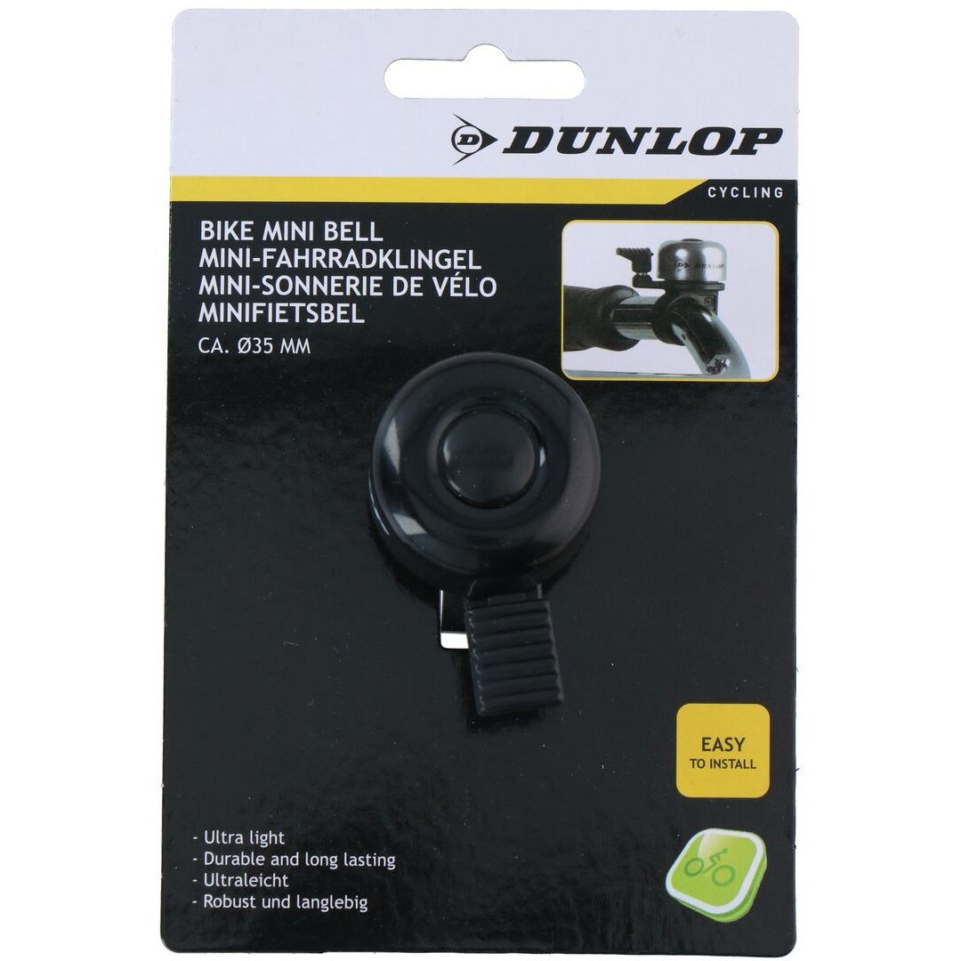 Dunlop Sykkelringeklokke Mini 35 mm | Sort/Sølv