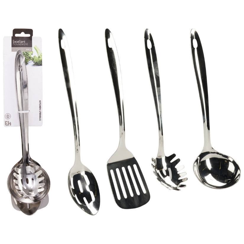 Kjøkkenredskaper | 4 stk | Rustfritt Stål | Excellent Houseware
