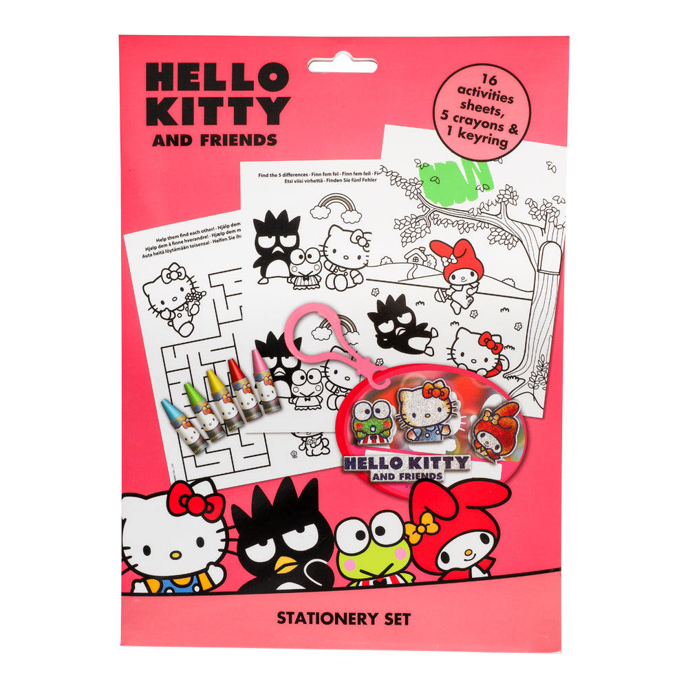 Hello Kitty Aktivitetsblokk med Fargestifter og Nøkkelring
