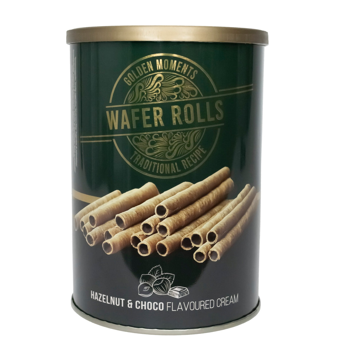 Vaffelruller med Hasselnøtt- og Sjokoladekrem 400g