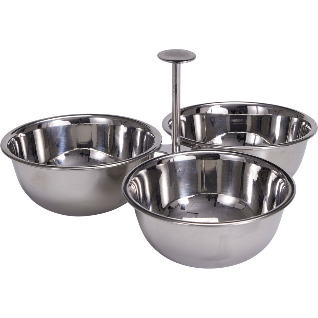 Serveringsskål med 3 boller i rustfritt stål | Excellent Houseware