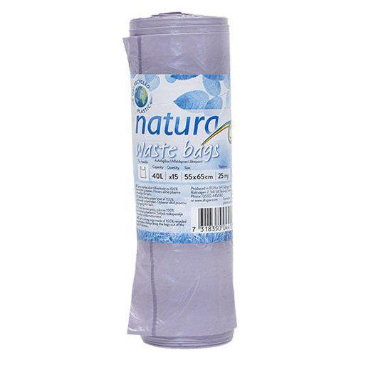 Spar Natura Avfallspose 40L Lilla 15stk | Resirkulert plast
