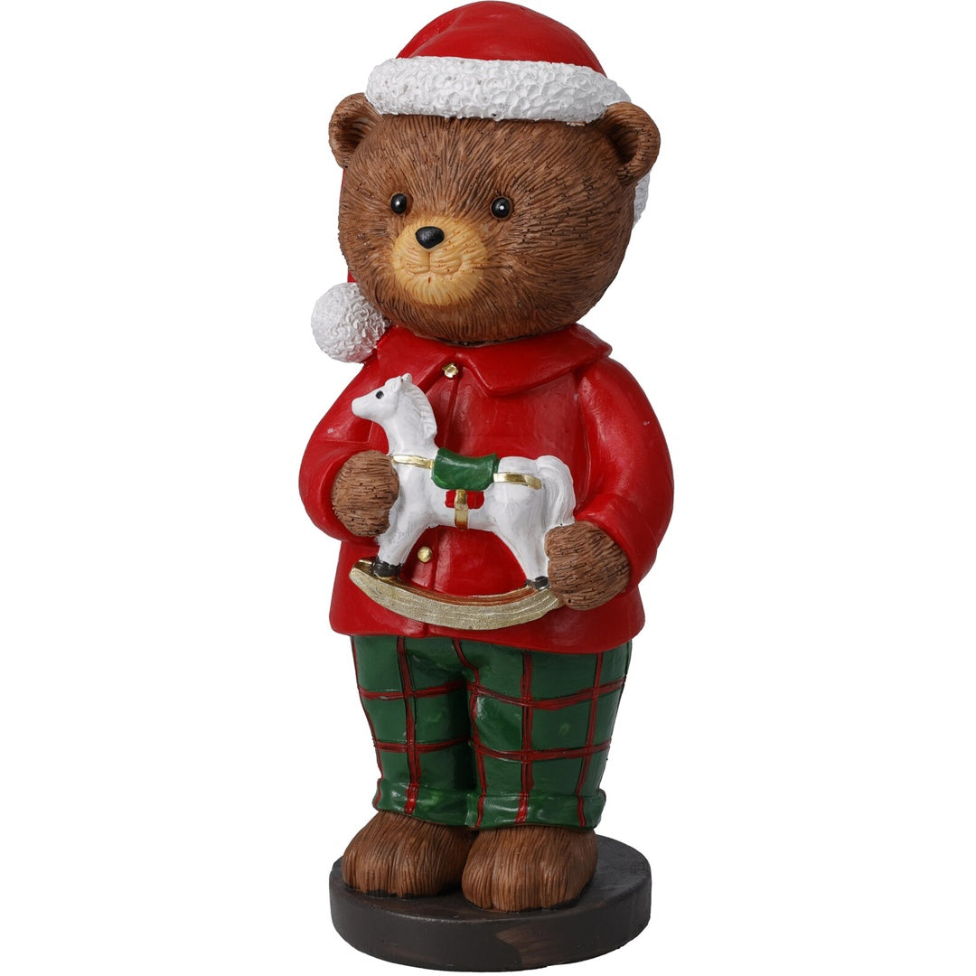 Stående Bjørn i Juleklær Figur 22 cm | Dekor