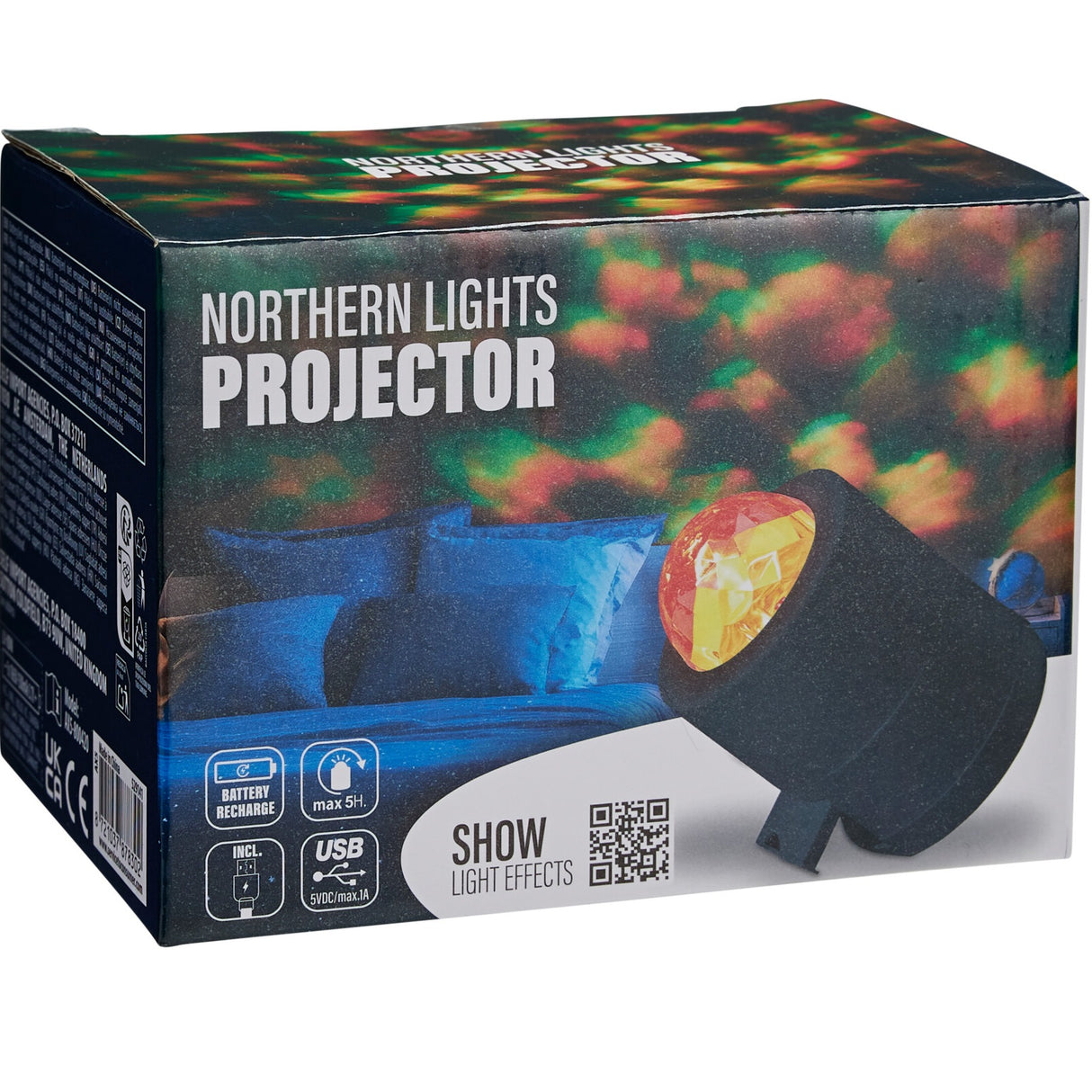 Nordlys Projektor | RGB LED | Sort