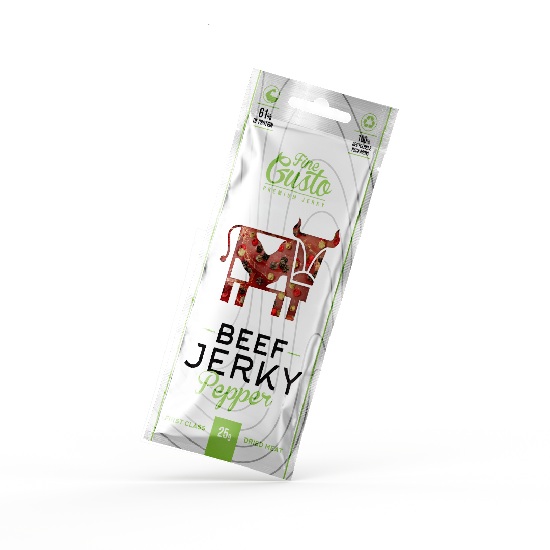 Fine Gusto Beef Jerky Pepper 25g