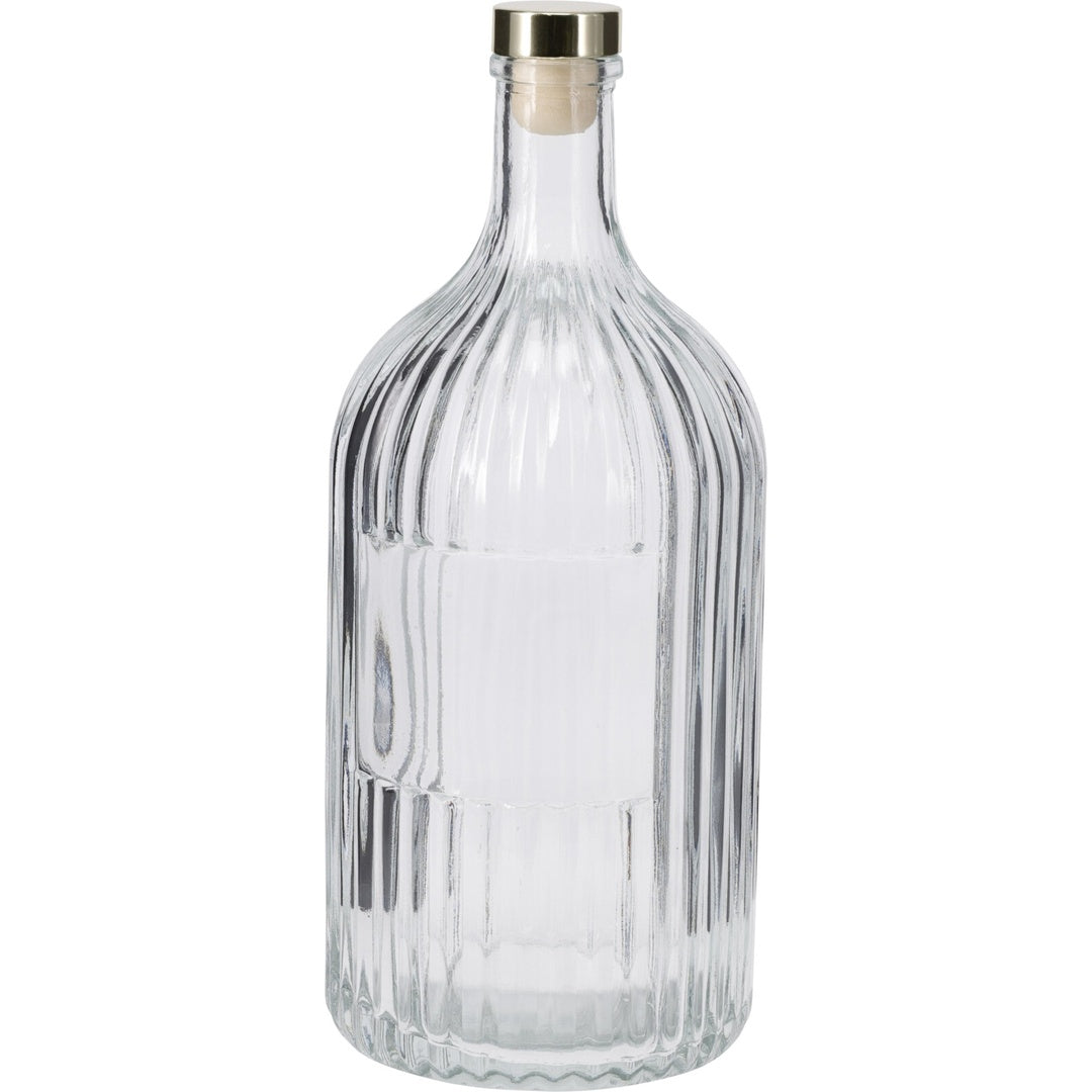 Glassflaske med Riller 1L | Excellent Houseware