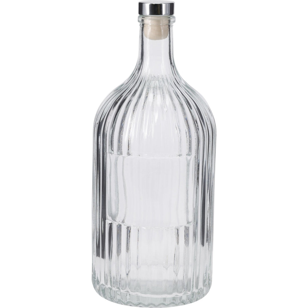 Glassflaske med Riller 1L | Excellent Houseware