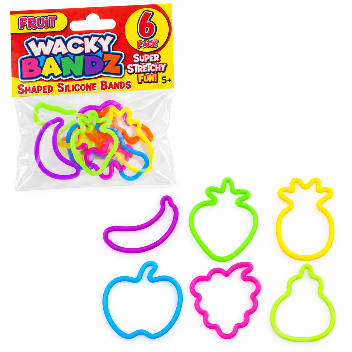 Jumbo Wacky Bandz Figurarmbånd 6pk | Velg Variant | Wizz Toys