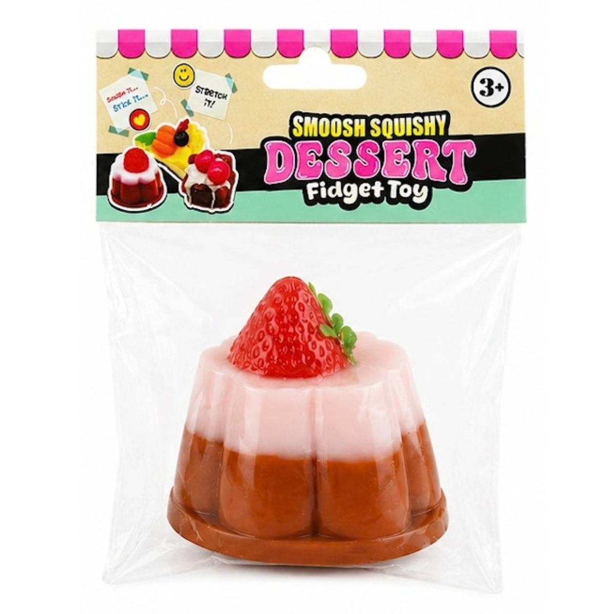 Smoosh Squishy Dessert 8cm | 3 Varianter