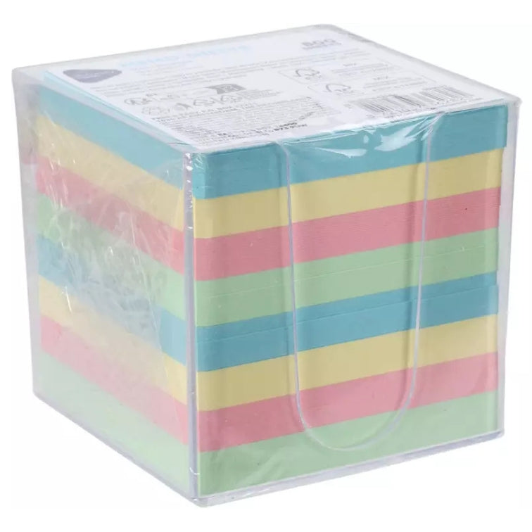 Memo Pad 500pk - Color Mix With Container