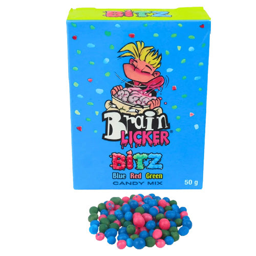 Brain Licker Bitz 50g | Sprø og Syrlige Godterikuler