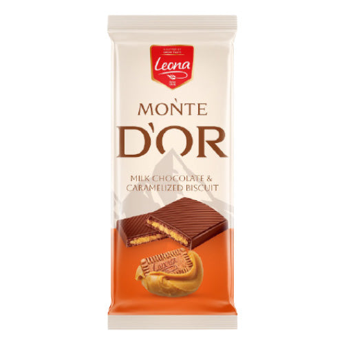 Monte D'or Karamell 90g | Melkesjokolade med Karamellkjeks