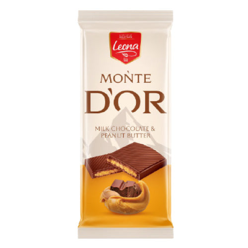 Monte D'or Jordnöt 90g | Melkesjokolade med Peanøttsmør