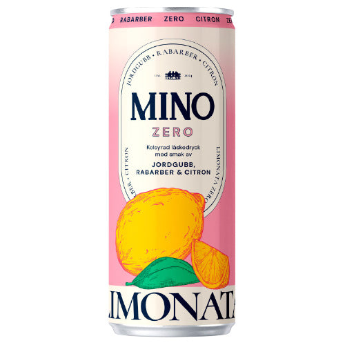Mino Zero Jordbær Rabarbra & Sitron 33cl