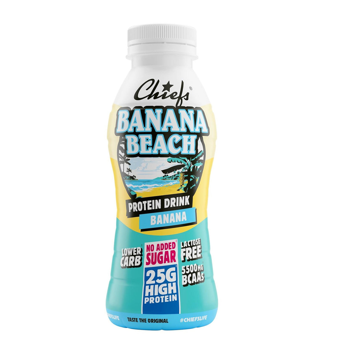 Datodeal- Chiefs Protein Milk Drink Banana Beach 8x330ml | Storpakk