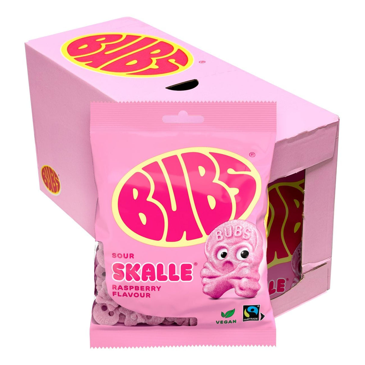 BUBS Raspberry Skalle 12x90g | Storpakk