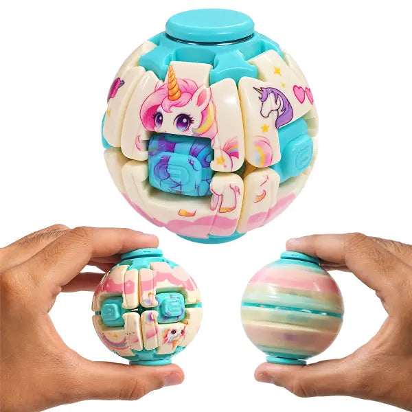 Fidget Spinner Klemmeball | Enhjørning | 5,5cm
