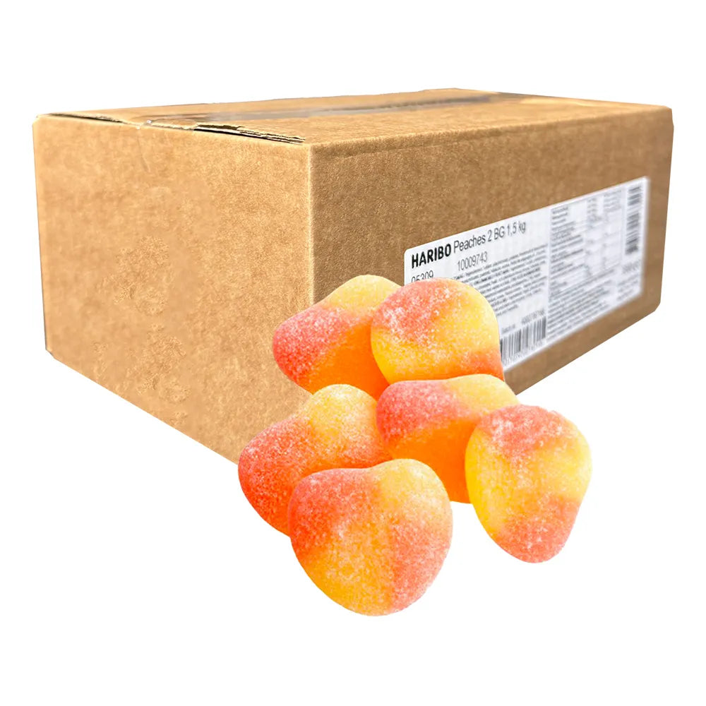 Haribo Fersken Vingummi 3kg | Storpakk