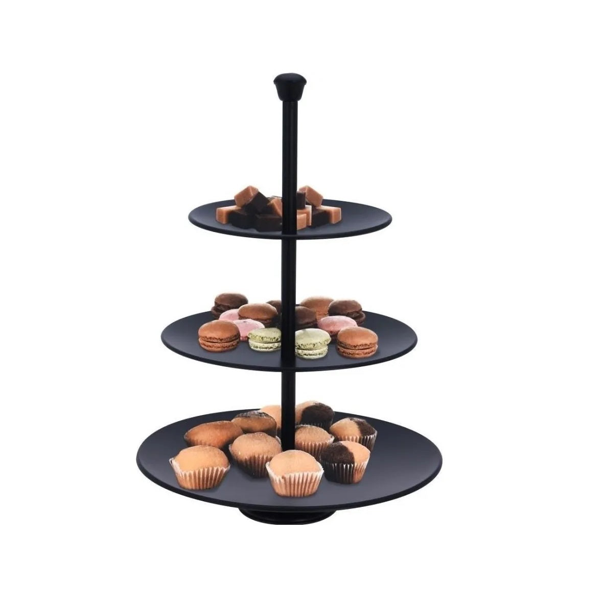 Excellent Houseware | Treetasjes Matstativ i Matt Sort