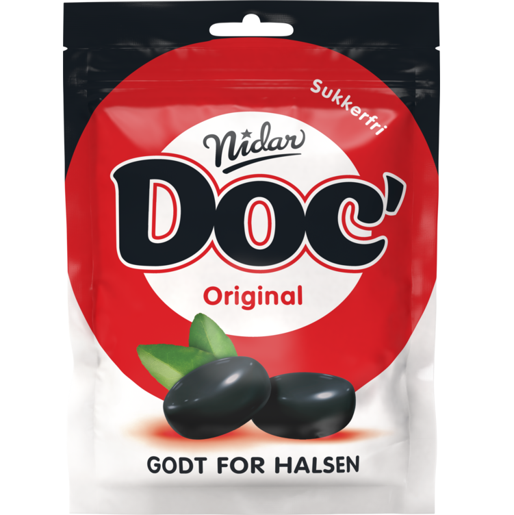 Doc Original Sukkerfri 24x50g | Storpakk | Halspastiller