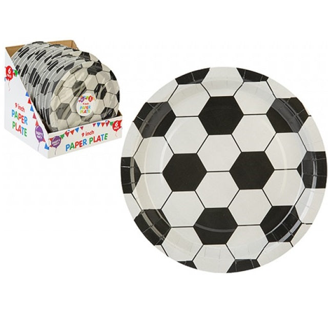 Fotball Papptallerkener 6pk | 23cm