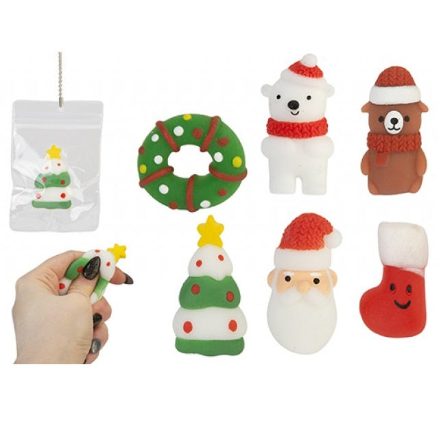 Juleklemmeleke Jelly Squish 4cm | 6 Motiver