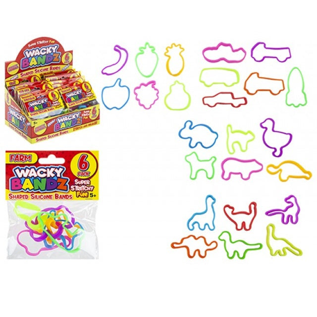 Jumbo Wacky Bandz Figurarmbånd 6pk | Velg Variant | Wizz Toys