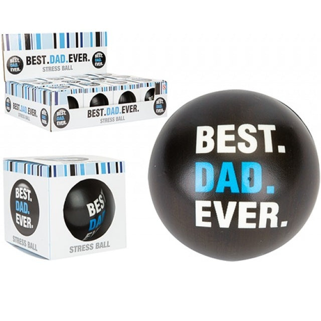 Stressball «Best Dad Ever» i gaveeske, 7 cm