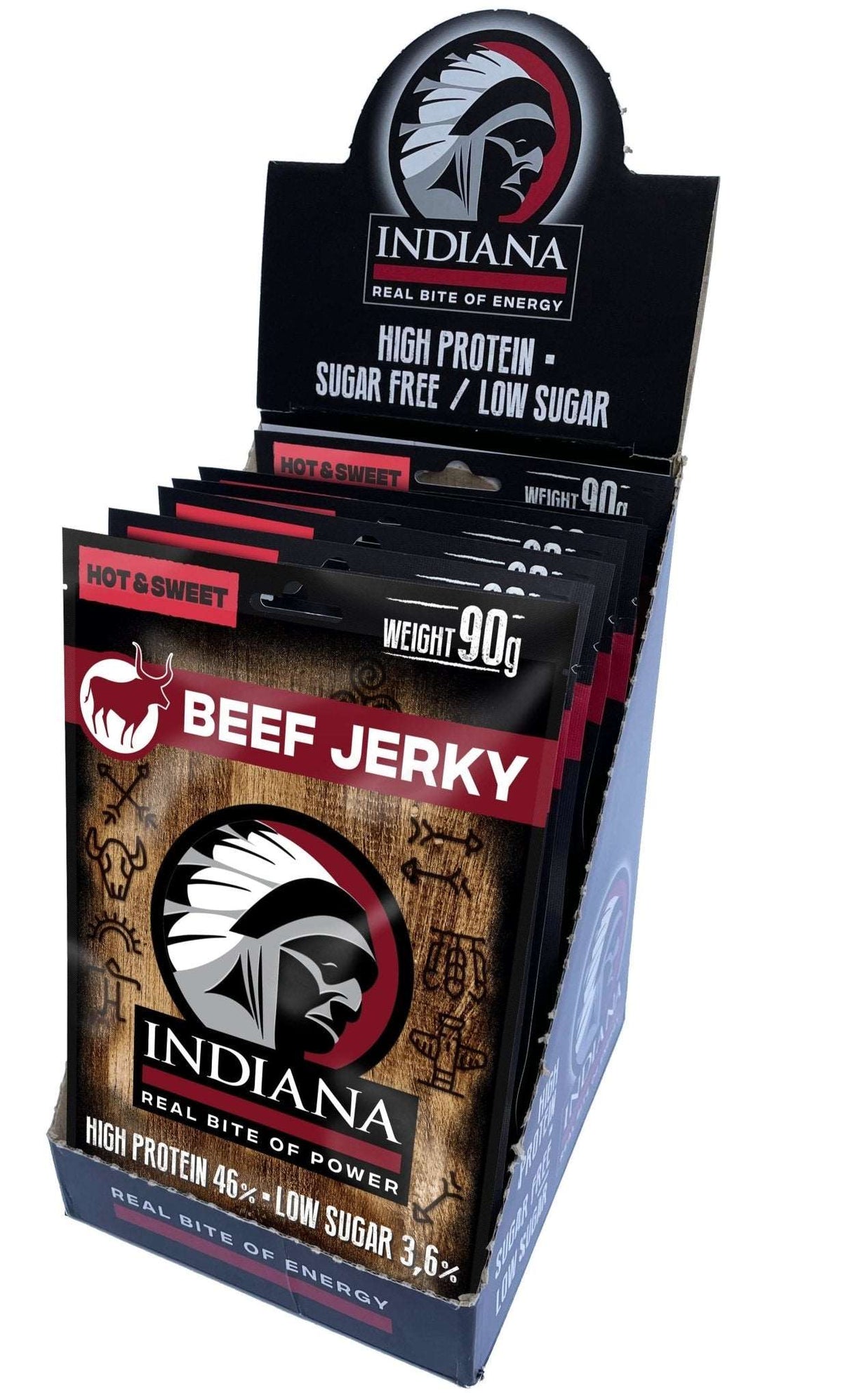 Indiana Beef Jerky Hot & Sweet 90g