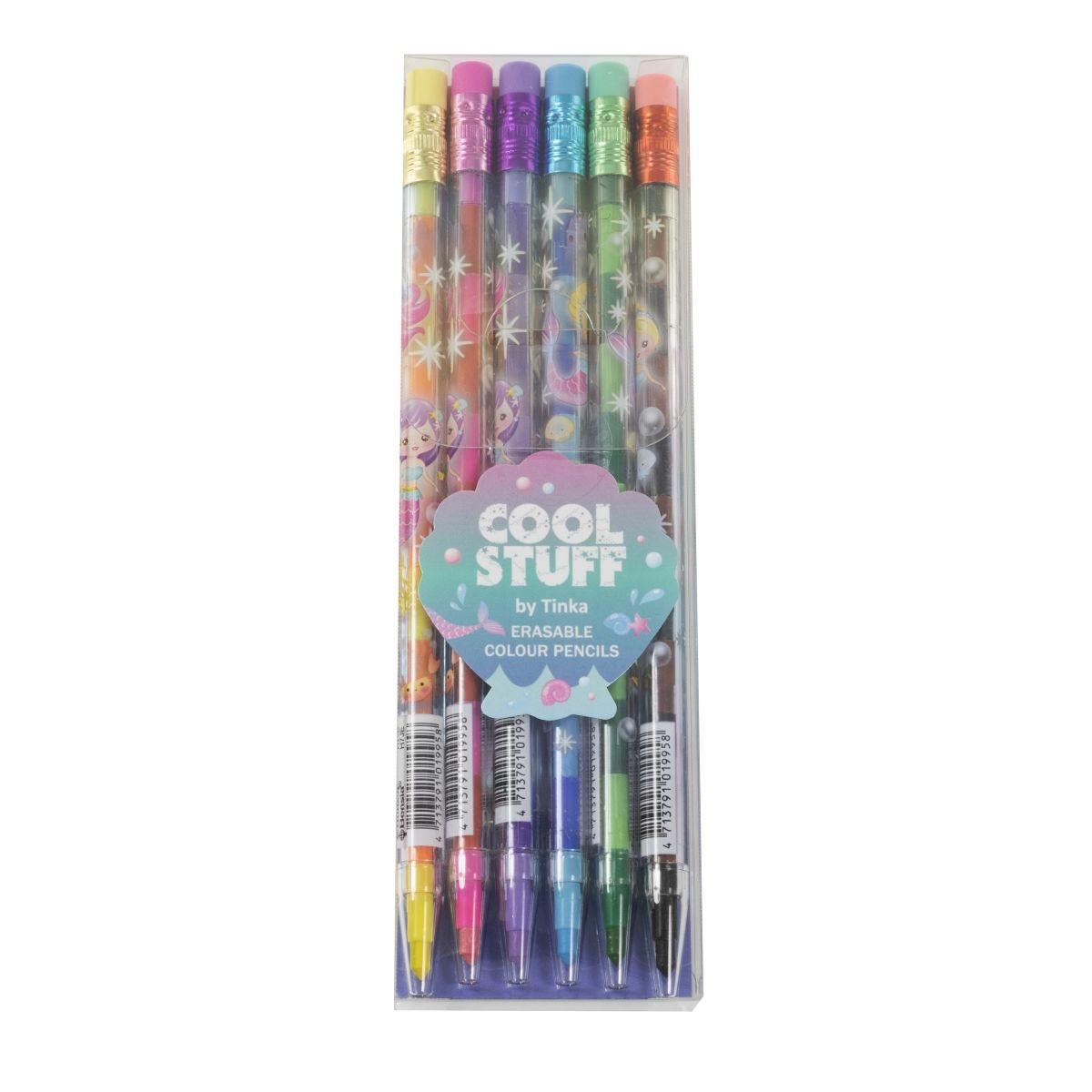 Tinka Cool Stuff Utskiftbar Fargeblyant m/visketopp 6pk
